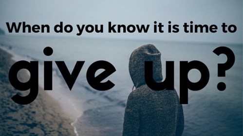 When do you know it is time to