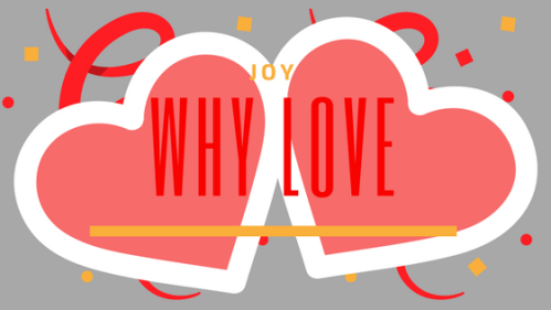 Two hearts with confetti